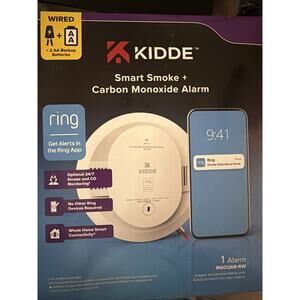 Kidde Smart Smoke and Carbon Monoxide Detector, Ring App Wired